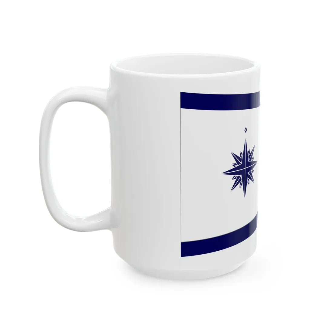 Standard of the Japan Coast Guard Commandant-bordered (Japan) White Coffee Mug - Go Mug Yourself