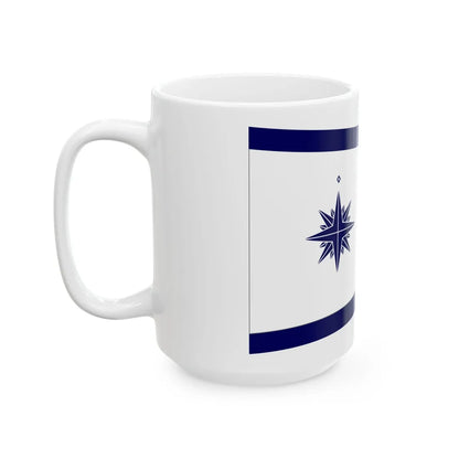 Standard of the Japan Coast Guard Commandant-bordered (Japan) White Coffee Mug - Go Mug Yourself
