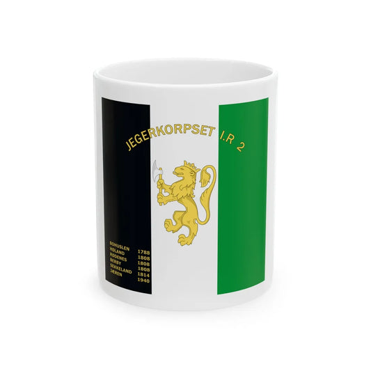 Standard of the Jegerkorpset Infantry Regiment No.2 (Norway) White Coffee Mug 11oz - Go Mug Yourself