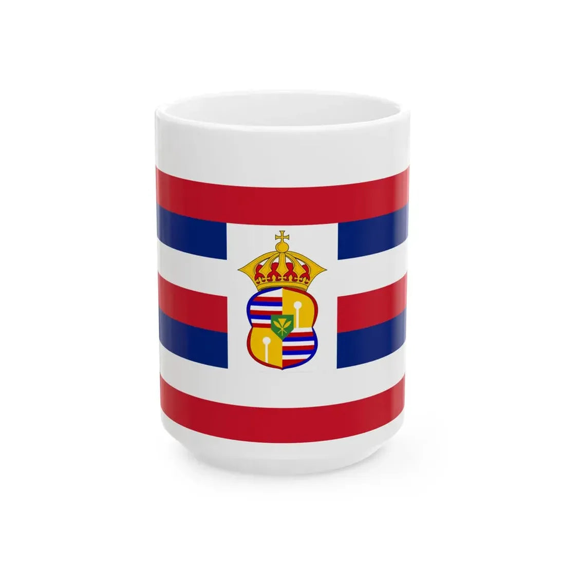 Standard of the King Kalakaua (United States) White Coffee Mug 15oz - Go Mug Yourself
