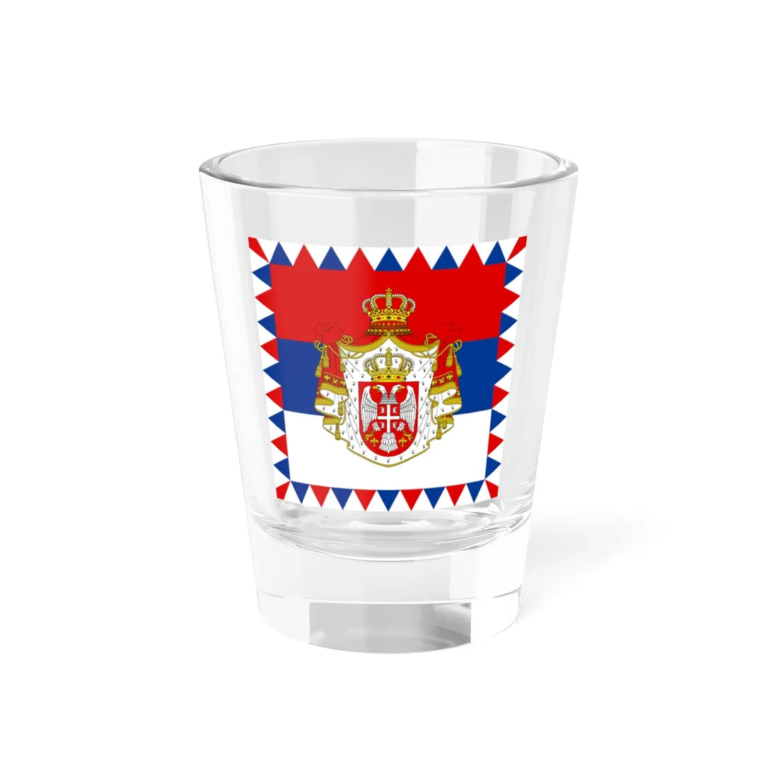 Standard of the King of Serbia 1882-1918 (Serbia) Shot Glass 1.5oz 1.5oz - Go Mug Yourself