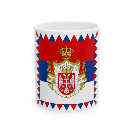 Standard of the King of Serbia 1882-1918 (Serbia) White Coffee Mug 11oz - Go Mug Yourself