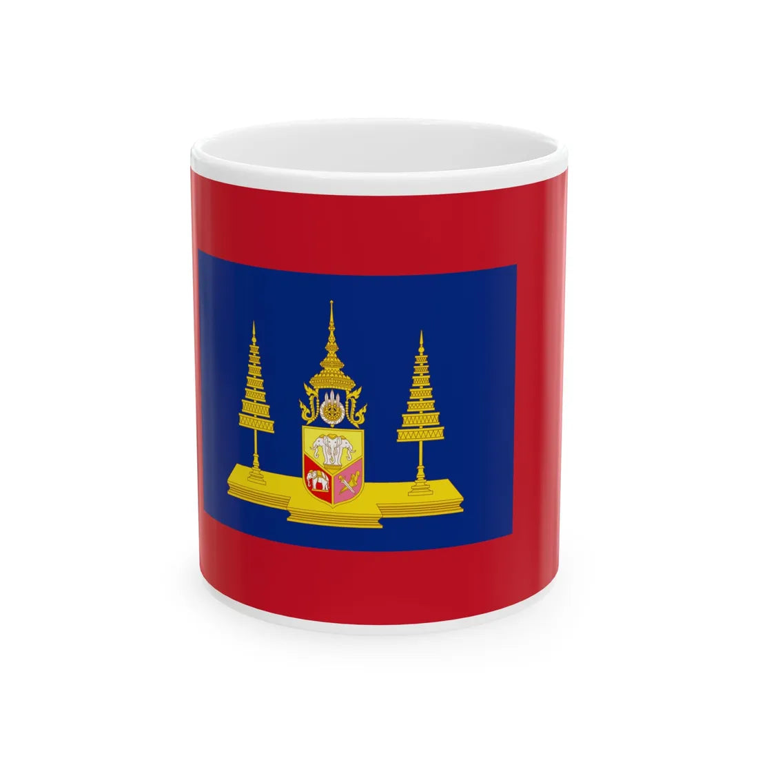 Standard of the King of Siam Rama V 1891-1897 (Cambodia) White Coffee Mug 11oz - Go Mug Yourself