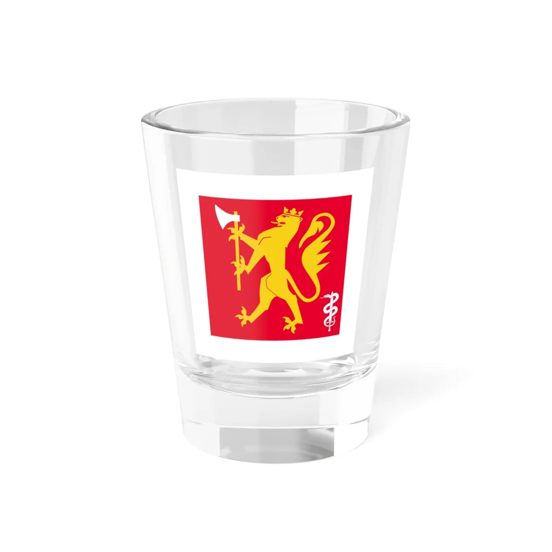 Standard of the Medical Battalion Norway (Norway) Shot Glass 1.5oz 1.5oz - Go Mug Yourself