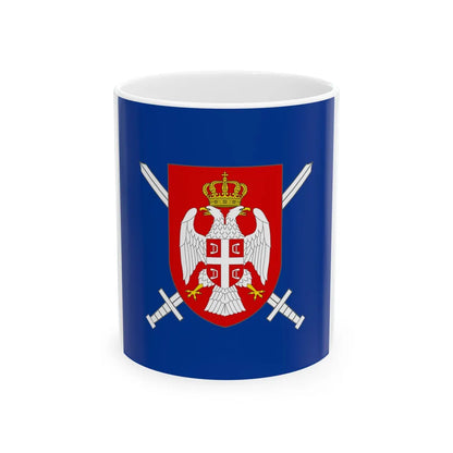 Standard of the Minister of Defence of Republika Srpska 1995-2007 (Bosnia and Herzegovina) White Coffee Mug 11oz - Go Mug Yourself