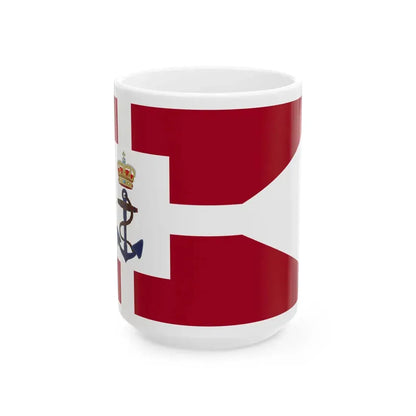 Standard of the Minister of Defense of Denmark (Denmark) White Coffee Mug 15oz - Go Mug Yourself
