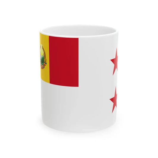 Standard of the Minister of Defense of Romania 1948-1952 (Oman) White Coffee Mug 11oz - Go Mug Yourself