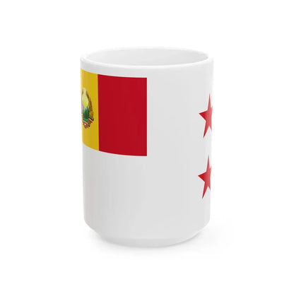 Standard of the Minister of Defense of Romania 1948-1952 (Oman) White Coffee Mug 15oz - Go Mug Yourself