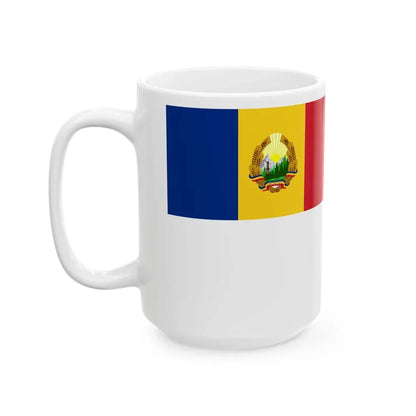 Standard of the Minister of Defense of Romania 1948-1952 (Oman) White Coffee Mug - Go Mug Yourself