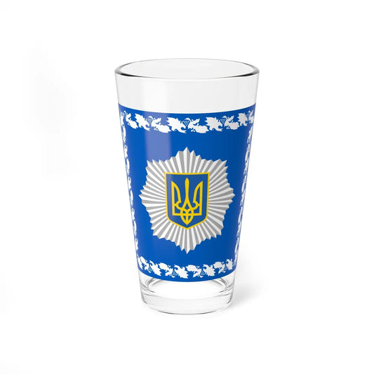 Standard of the Minister of Internal Affairs of Ukraine (Ukraine) Pint Glass 16oz 16oz - Go Mug Yourself