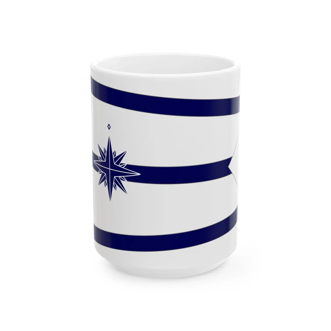 Standard of the Minister of Land Infrastructure Transport and Tourism Japan Coast Guard-bordered (Japan) White Coffee Mug 15oz - Go Mug Yourself