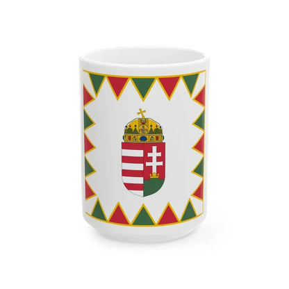 Standard of the National Ceremonial Cavalry Unit Hungary (Hungary) White Coffee Mug 15oz - Go Mug Yourself
