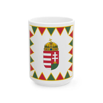 Standard of the National Ceremonial Cavalry Unit Hungary (Hungary) White Coffee Mug 15oz - Go Mug Yourself