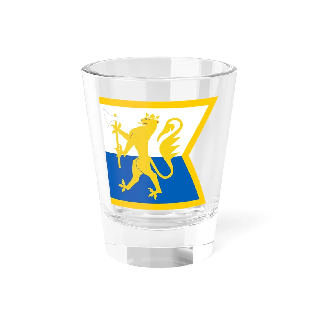 Standard of the Norwegian Armoured Battalion (Norway) Shot Glass 1.5oz 1.5oz - Go Mug Yourself
