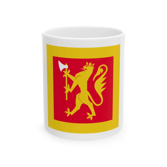 Standard of the Norwegian Army Command School (Norway) White Coffee Mug 11oz - Go Mug Yourself