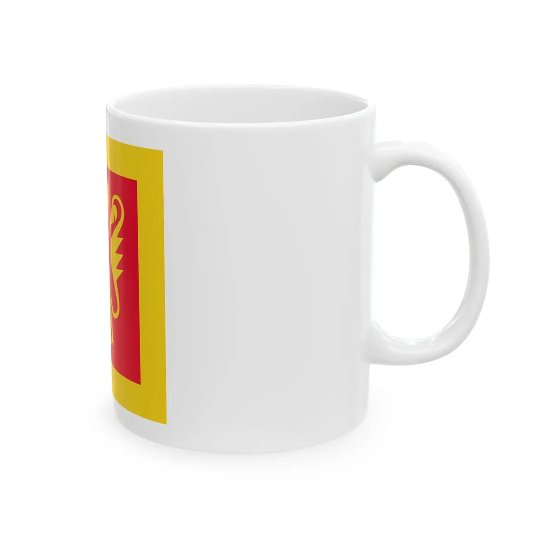 Standard of the Norwegian Army Command School (Norway) White Coffee Mug - Go Mug Yourself