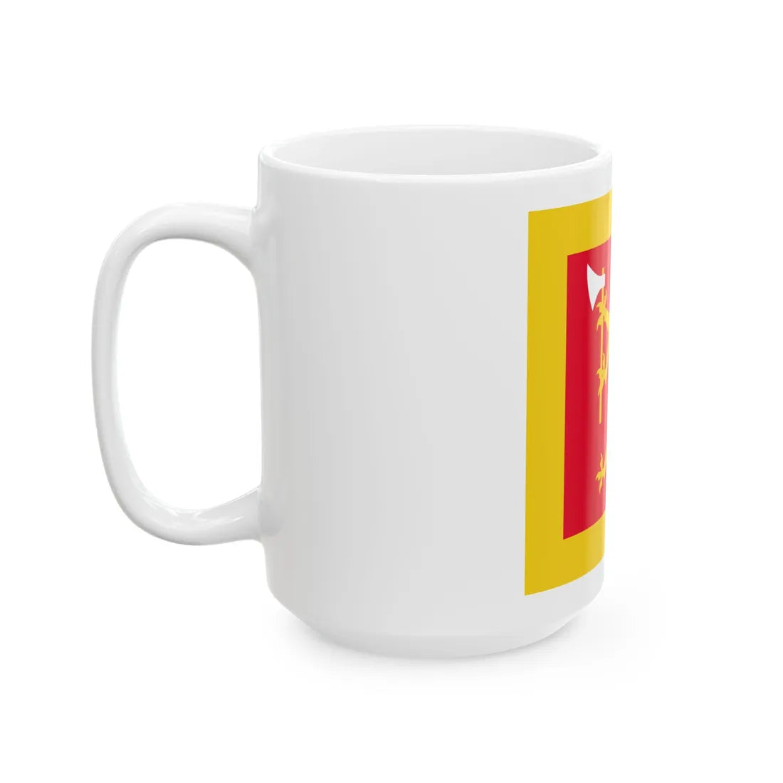 Standard of the Norwegian Army Command School (Norway) White Coffee Mug - Go Mug Yourself