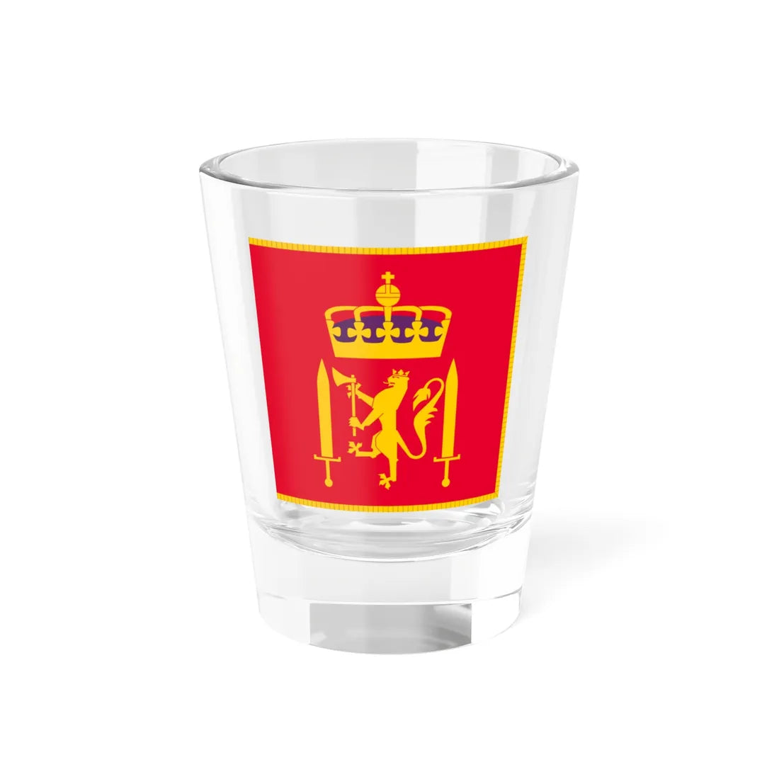 Standard of the Norwegian Army (Norway) Shot Glass 1.5oz 1.5oz - Go Mug Yourself