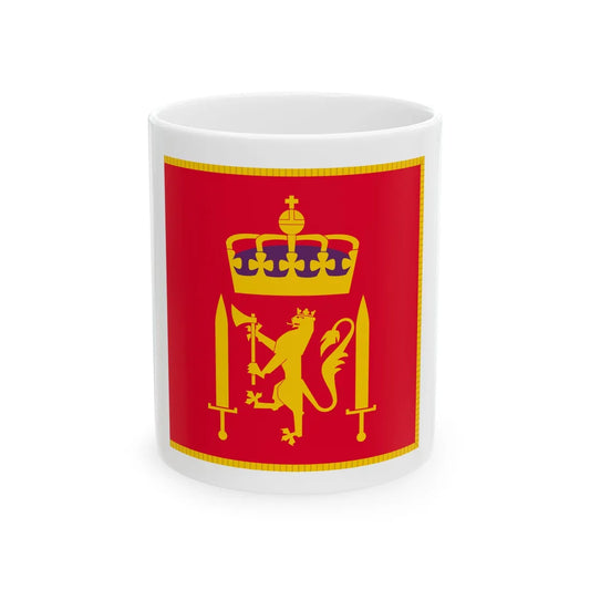 Standard of the Norwegian Army (Norway) White Coffee Mug 11oz - Go Mug Yourself
