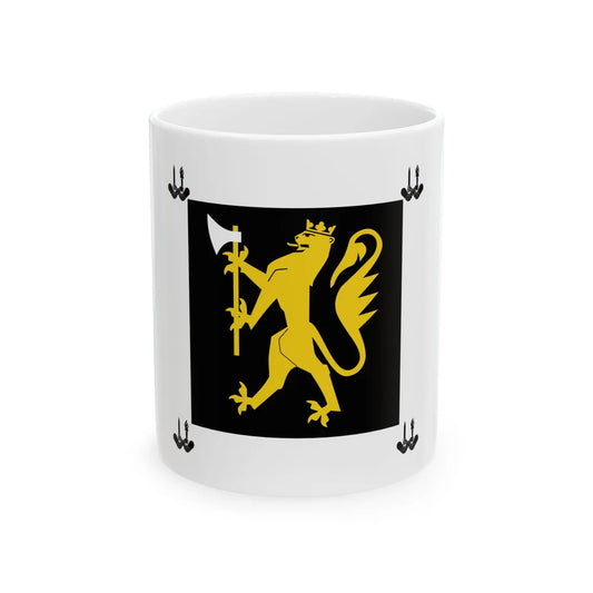 Standard of the Norwegian Army Weapons School (Norway) White Coffee Mug 11oz - Go Mug Yourself