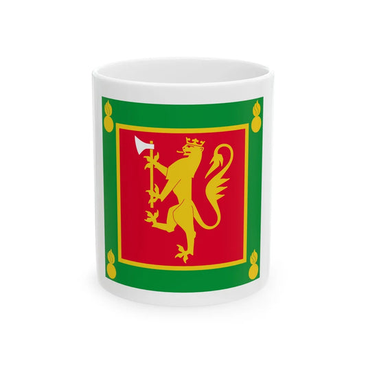 Standard of the Norwegian Artillery Regiment (Norway) White Coffee Mug 11oz - Go Mug Yourself