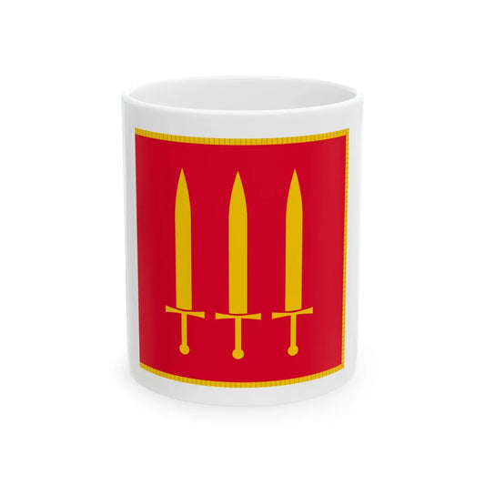 Standard of the Norwegian Defence Staff (Norway) White Coffee Mug 11oz - Go Mug Yourself
