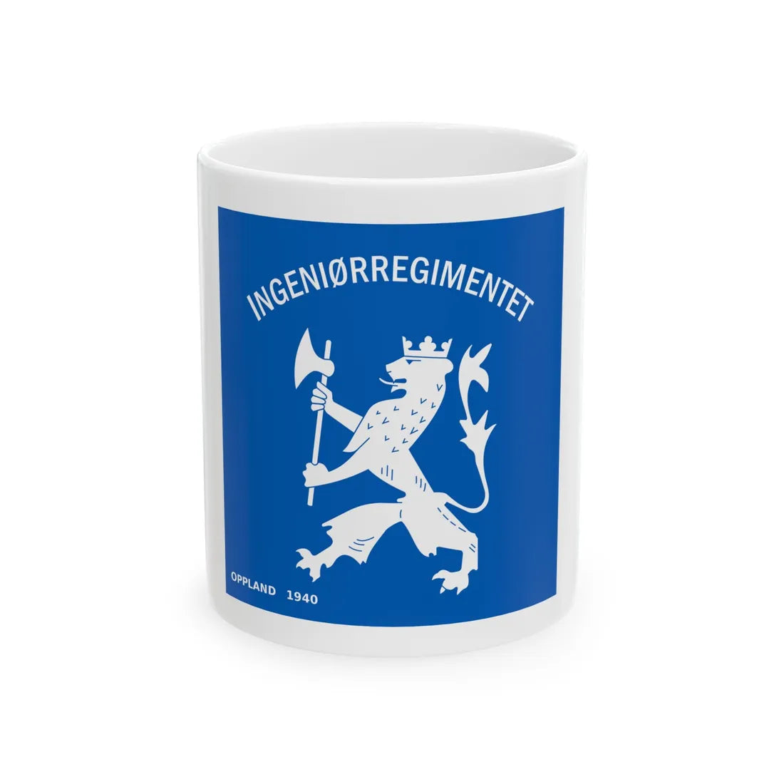 Standard of the Norwegian Engineer Regiment (Norway) White Coffee Mug 11oz - Go Mug Yourself