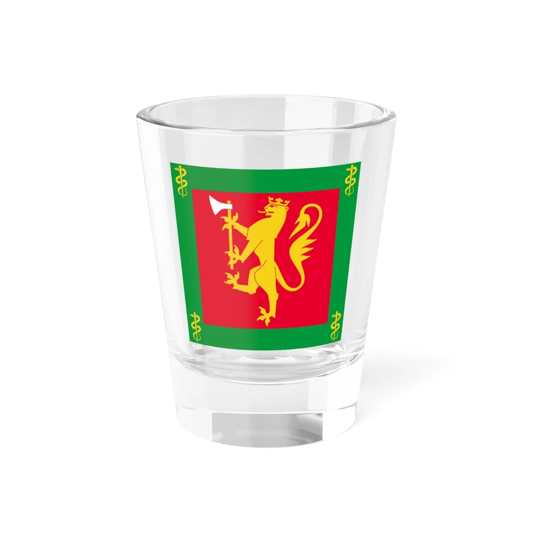 Standard of the Norwegian Medical Regiment (Norway) Shot Glass 1.5oz 1.5oz - Go Mug Yourself