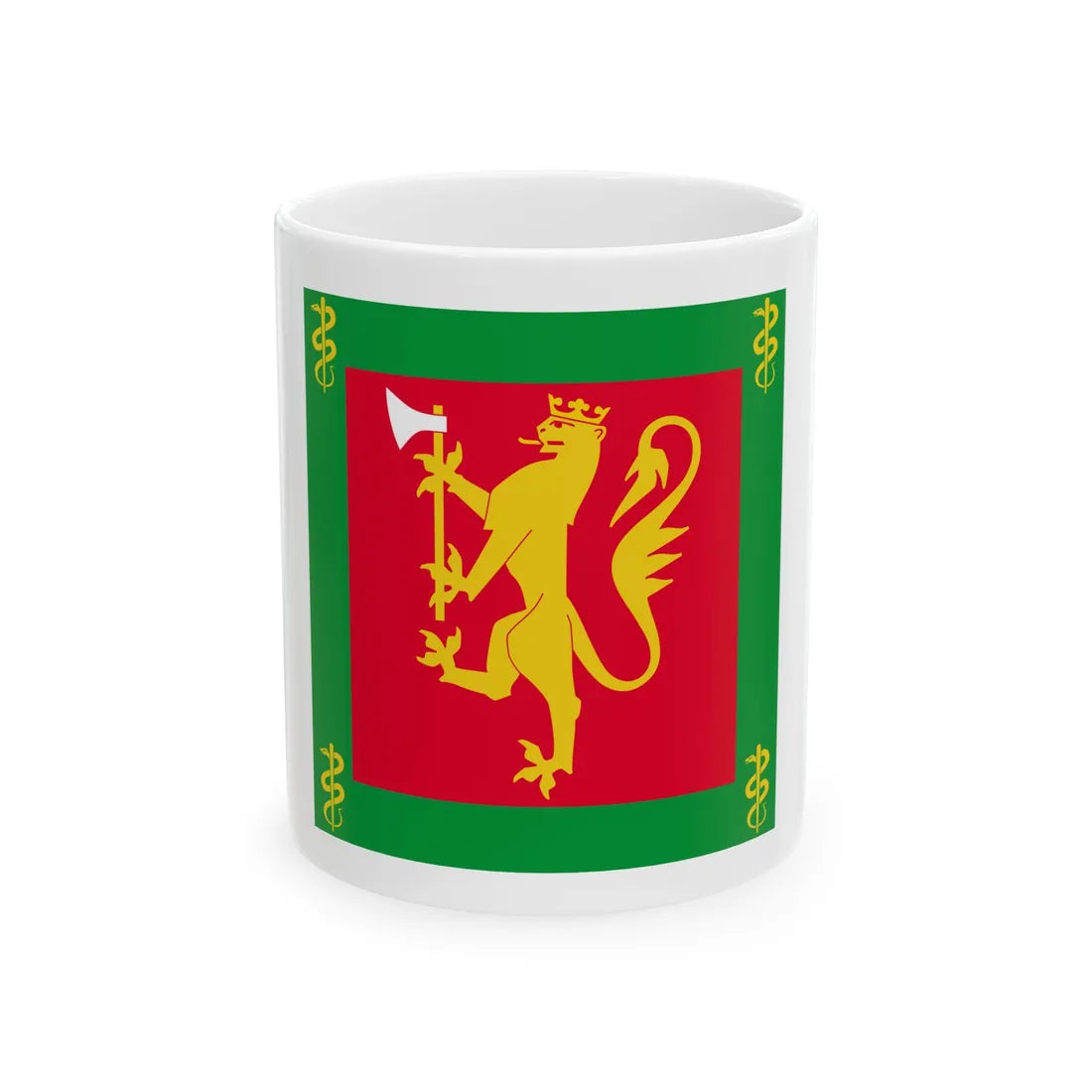 Standard of the Norwegian Medical Regiment (Norway) White Coffee Mug 11oz - Go Mug Yourself