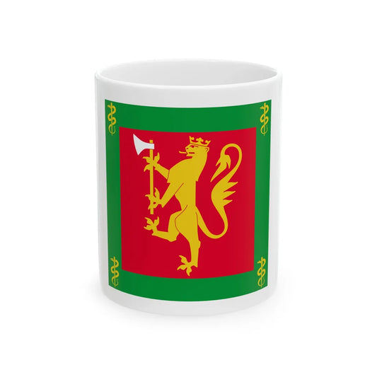 Standard of the Norwegian Medical Regiment (Norway) White Coffee Mug 11oz - Go Mug Yourself