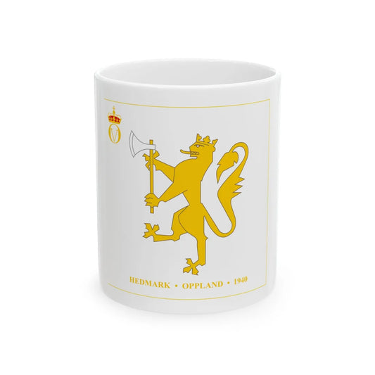 Standard of the Norwegian Military Academy 1957-1991 (Norway) White Coffee Mug 11oz - Go Mug Yourself