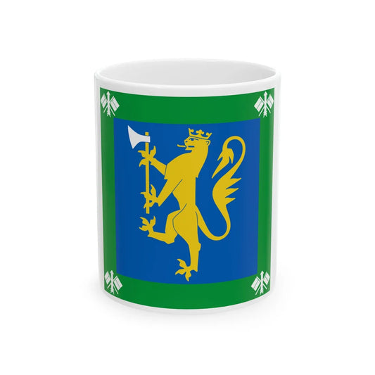 Standard of the Norwegian Signal Regiment (Norway) White Coffee Mug 11oz - Go Mug Yourself