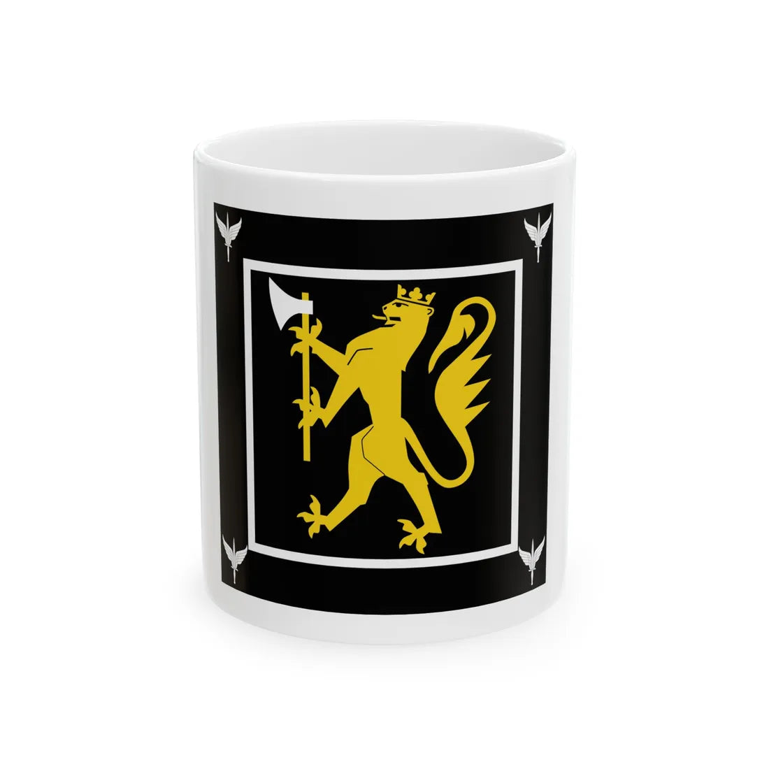 Standard of the Norwegian Special Operations Commando (Norway) White Coffee Mug 11oz - Go Mug Yourself