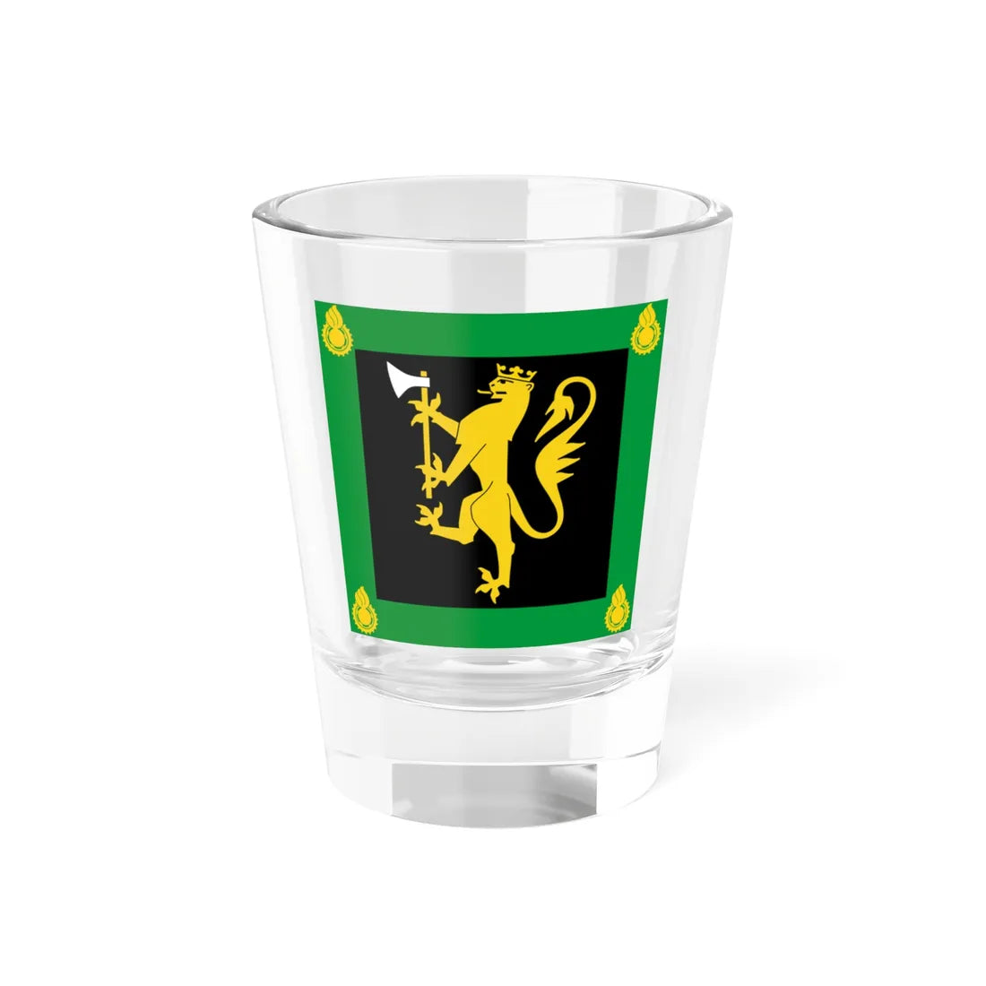 Standard of the Norwegian Weapons Technical Regiment (Norway) Shot Glass 1.5oz 1.5oz - Go Mug Yourself