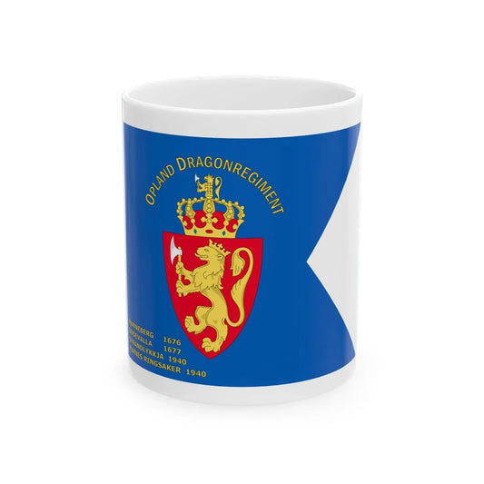 Standard of the Oppland Dragoon Regiment (Norway) White Coffee Mug 11oz - Go Mug Yourself