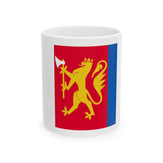Standard of the Opplandske Home Guard District 05 (Norway) White Coffee Mug 11oz - Go Mug Yourself