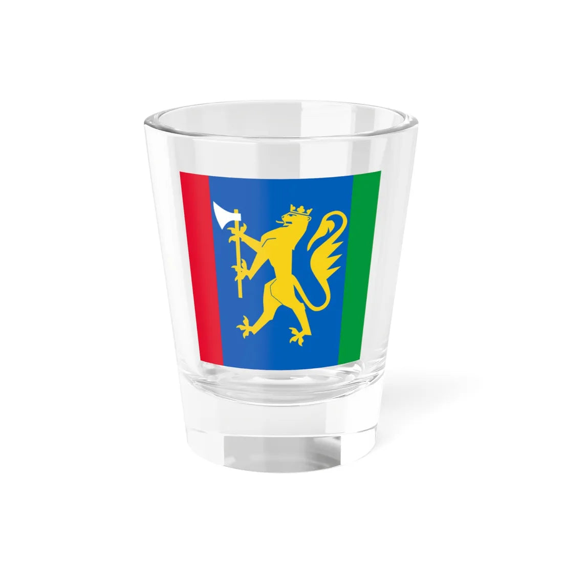Standard of the Oslo og Akershus Home Guard District 02 (Norway) Shot Glass 1.5oz 1.5oz - Go Mug Yourself