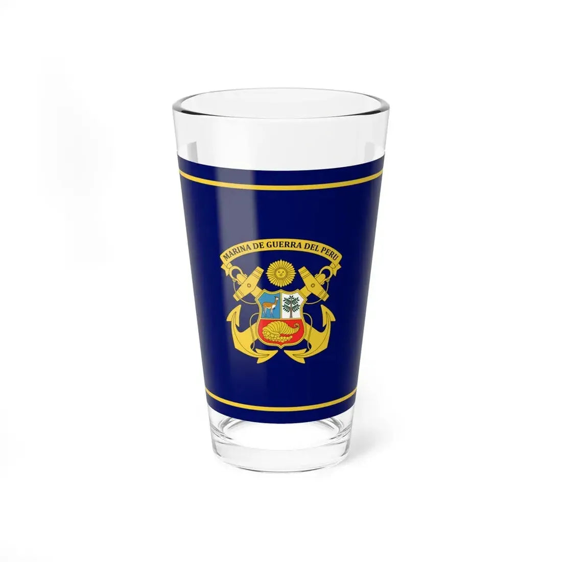 Standard of the Peruvian Navy (Peru) Pint Glass 16oz 16oz - Go Mug Yourself