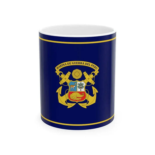 Standard of the Peruvian Navy (Peru) White Coffee Mug 11oz - Go Mug Yourself
