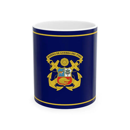 Standard of the Peruvian Navy (Peru) White Coffee Mug 11oz - Go Mug Yourself