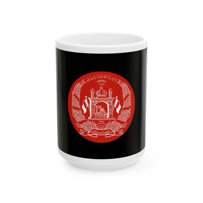 Standard of the President of Afghanistan 2004-2021 (Afghanistan) White Coffee Mug 15oz - Go Mug Yourself