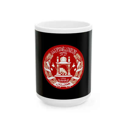 Standard of the President of Afghanistan 2004-2021 Variant (Afghanistan) White Coffee Mug 15oz - Go Mug Yourself