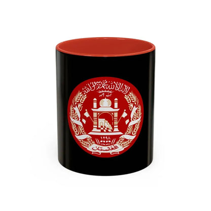 Standard of the President of Afghanistan 2004 to 2013 - Accent Coffee Mug 11oz Red - Go Mug Yourself