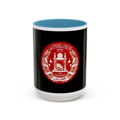 Standard of the President of Afghanistan 2004 to 2013 - Accent Coffee Mug 15oz Light Blue - Go Mug Yourself
