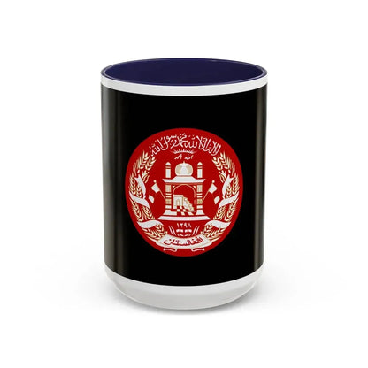 Standard of the President of Afghanistan 2004 to 2013 - Accent Coffee Mug 15oz Navy - Go Mug Yourself