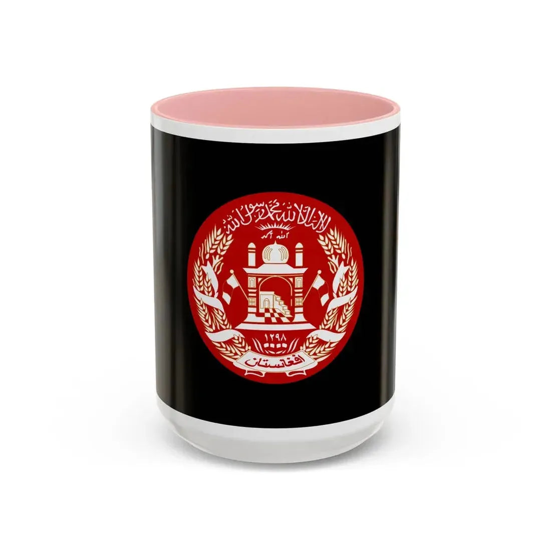 Standard of the President of Afghanistan 2004 to 2013 - Accent Coffee Mug 15oz Pink - Go Mug Yourself