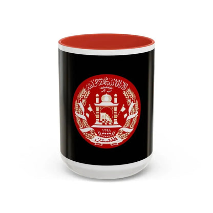 Standard of the President of Afghanistan 2004 to 2013 - Accent Coffee Mug 15oz Red - Go Mug Yourself
