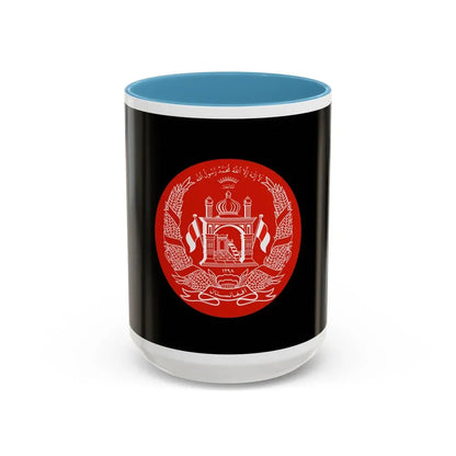 Standard of the President of Afghanistan - Accent Coffee Mug 15oz Light Blue - Go Mug Yourself