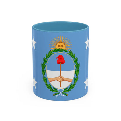 Standard of the President of Argentina Afloat - Accent Coffee Mug 11oz Light Blue - Go Mug Yourself