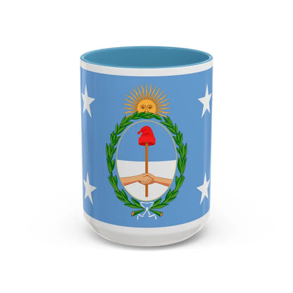 Standard of the President of Argentina Afloat - Accent Coffee Mug 15oz Light Blue - Go Mug Yourself